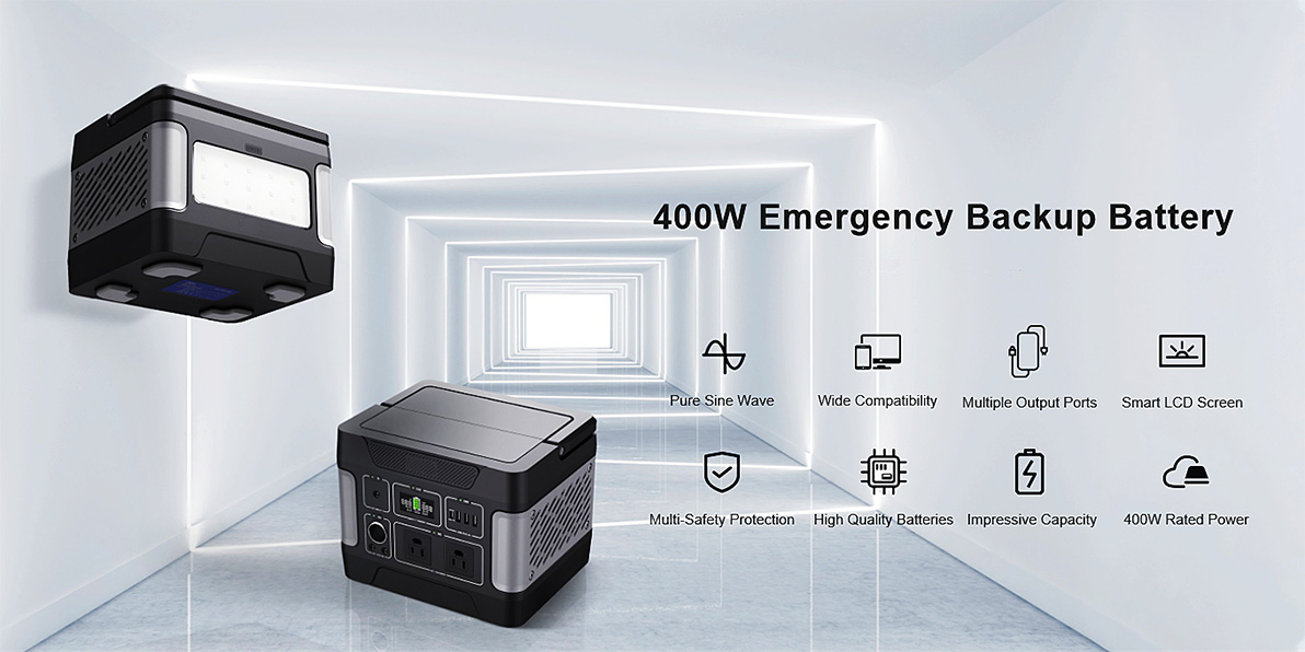 400 W energijos kaupimo avarinis saulės generatorius įkrovimui